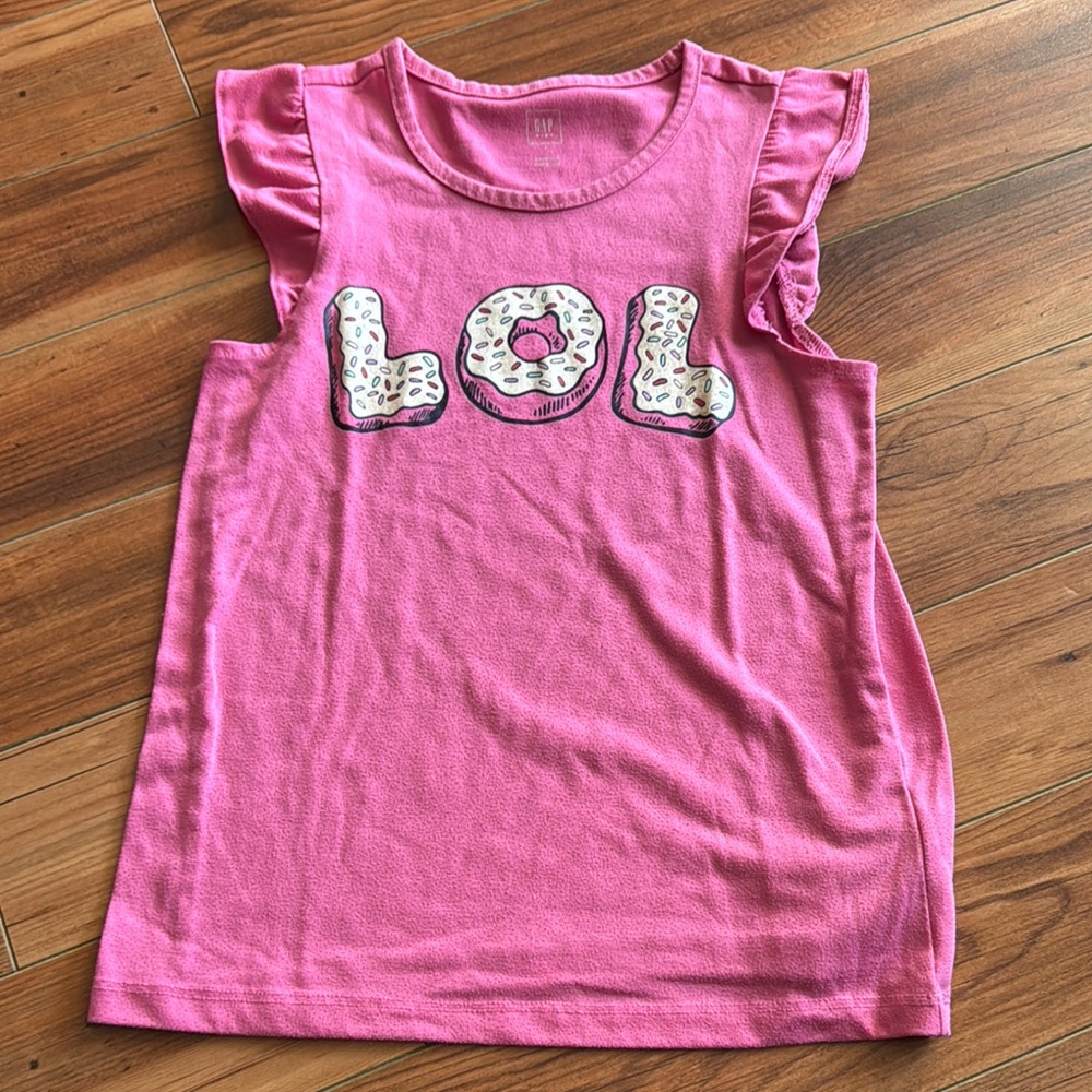 LOL Pink Kids Ruffle Sleep Top